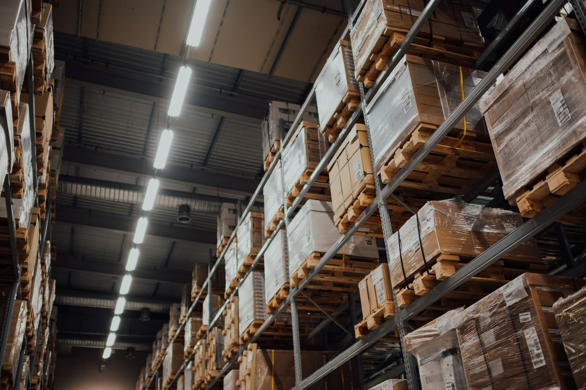 Logistics environment representing material supply chain coordination, used as general context imagery.