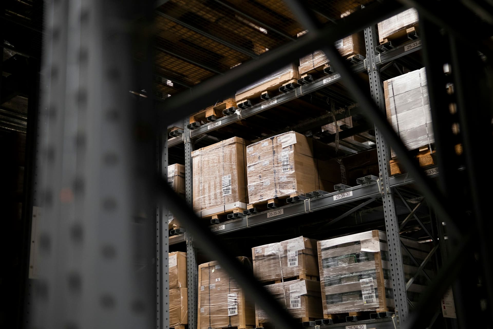 Materials warehouse with pallet racking, used as fulfilment context imagery.